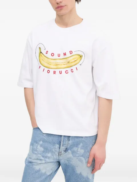 Fiorucci banana-print T-shirt White U02SPTSH323CJ01WH04