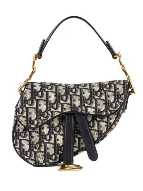Christian Dior Pre-Owned Saddle monogram shoulder bag Blue 05RU1119