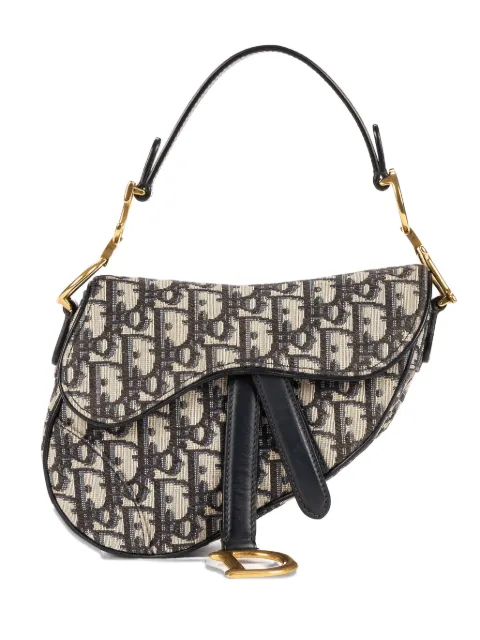 Christian Dior Pre-Owned Saddle monogram shoulder bag Blue 62MA0220