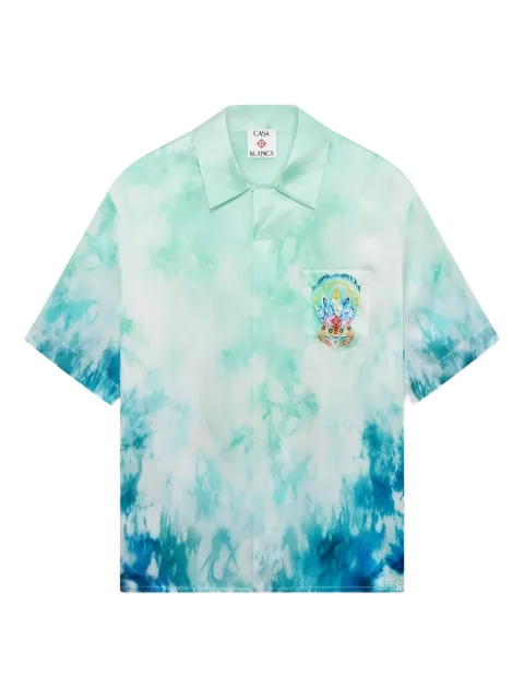 Casablanca tie-dye pocket shirt Blue MSP26SH00312