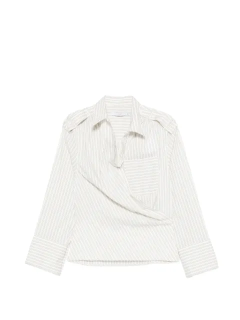 IRO Lace striped pocket shirt Neutrals WP18LACE