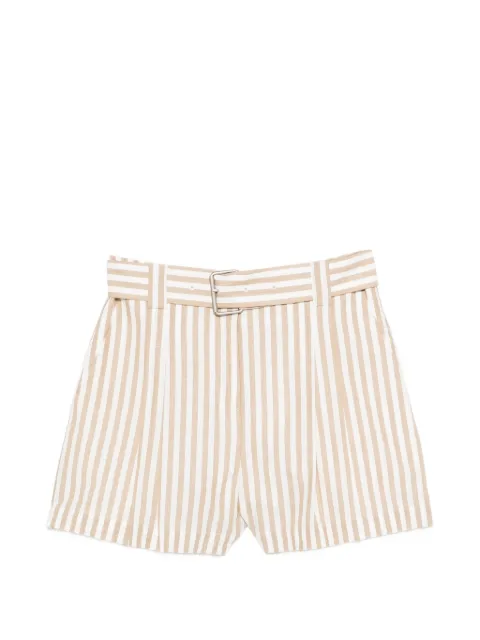 IRO Anemone striped belted shorts White WP30ANEMONE