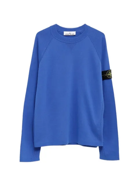 Stone Island 5100045 compact rib soft organic cotton sweater Blue L1S155100045S0N13