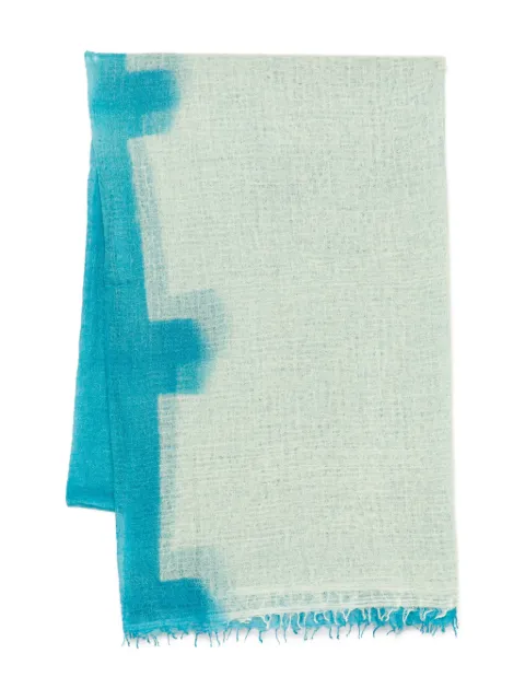 Suzusan tie-dye fringed scarf Neutrals 0002K5452611