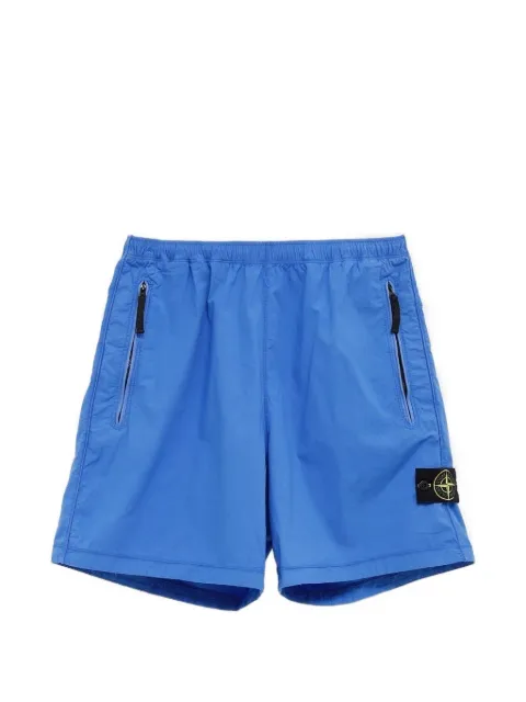 Stone Island compass logo-patch shorts Blue L1S15L100017S0003