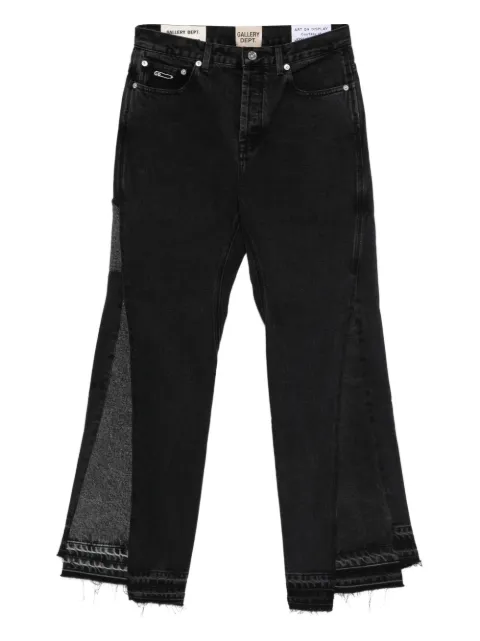 GALLERY DEPT. contrast panel wide-leg jeans Black TWL40103
