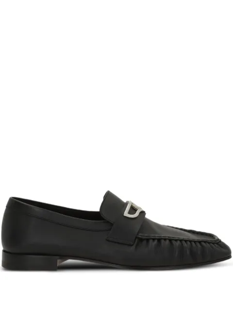Christian Louboutin Mocallista silver-tone hardware flat shoes Black 1260099BK01