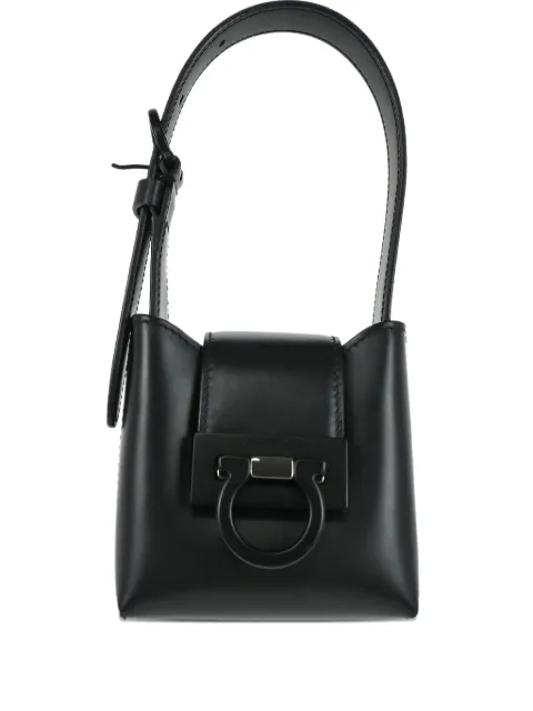 Prada Pre-Owned 2010s Gancini leather shoulder bag Black 186469