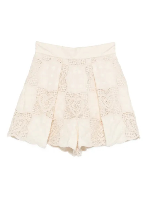 ZIMMERMANN Wanderlust tuck shorts Neutrals 5895ARS262