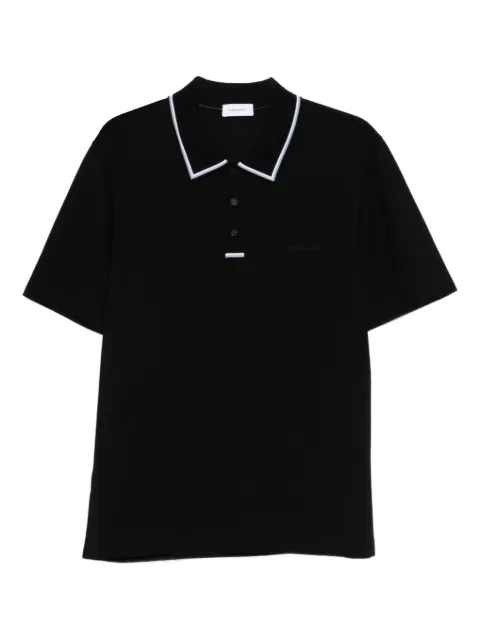 Ferragamo stripe-detail polo shirt Black 790958