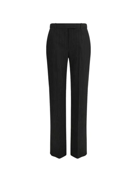 Alexander McQueen pinstripe-print tailored trousers Black 858326QJAFX