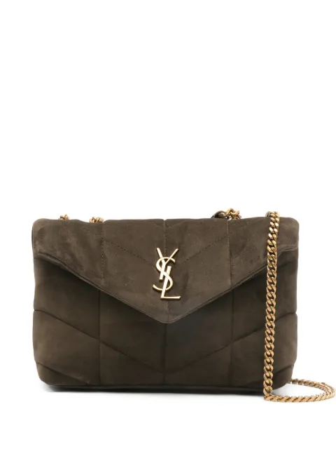 Saint Laurent Puffer Toy quilted shoulder bag Brown 7593371U807