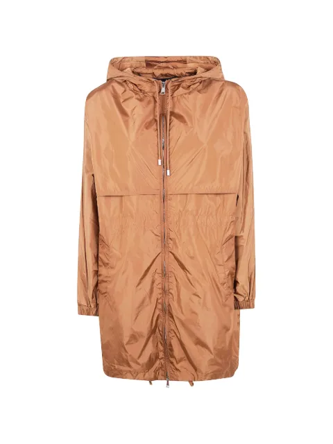 Semicouture hooded parka coat Brown Y6SW04