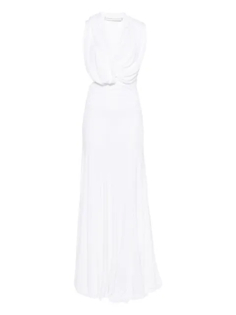 Christopher Esber draped cut-out maxi dress White 25043436