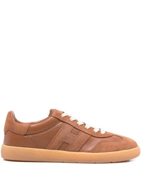 Hogan suede logo-appliqué low-top sneakers Brown HXW6470FB60N1M