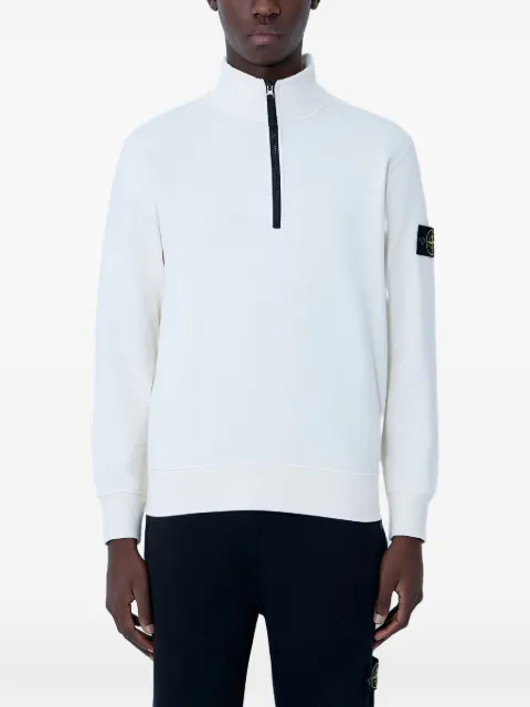 Stone Island 6100070 organic cotton fleece sweatshirt Neutrals L1S156100070S0051