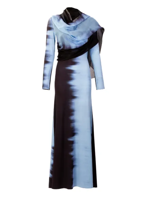 Silvia Tcherassi Moon draped maxi dress Blue ST260035