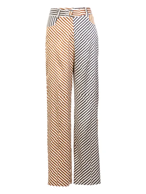 Silvia Tcherassi Emine striped trousers Brown ST260034