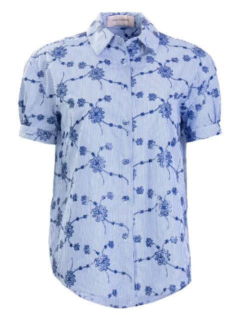 Silvia Tcherassi Ileana embroidered-floral blouse Blue ST260039