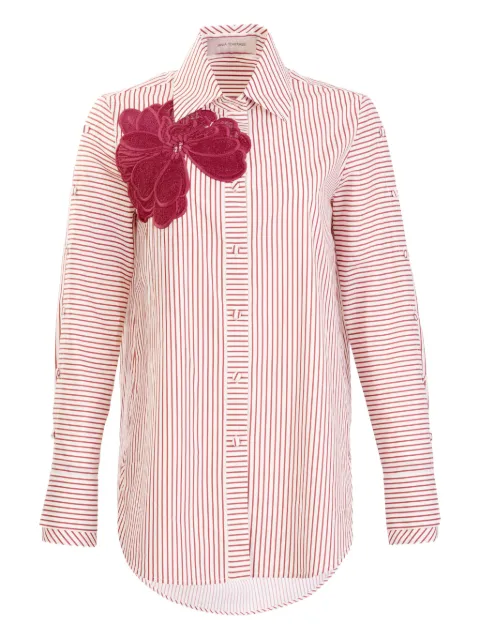 Silvia Tcherassi Premium striped floral shirt Red ST260070
