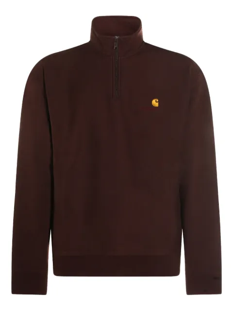 Carhartt WIP American Script half-zip sweatshirt Brown I027014