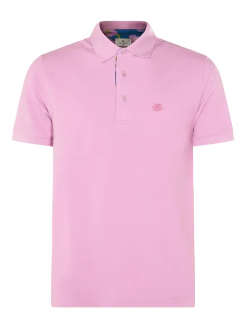 ETRO embroidered-logo polo shirt Pink MRMD0005AV885