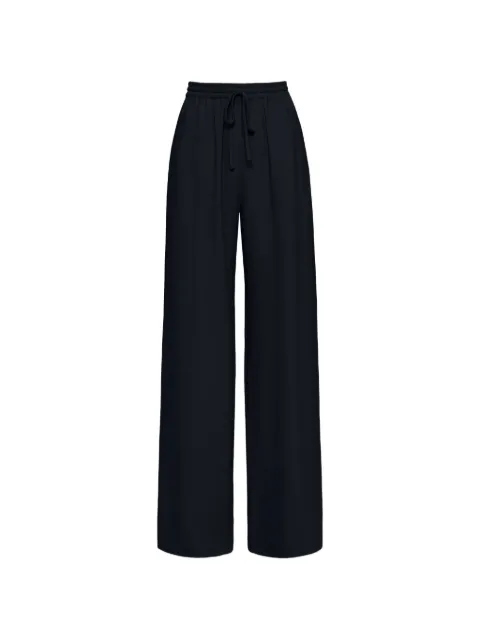 Oscar de la Renta silk georgette drawstring pant Blue 26SN309HSGNAV