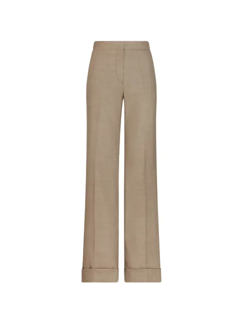 Oscar de la Renta wide-leg cuffed trousers Neutrals 26SN314LWITUM