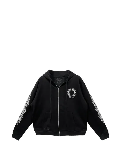 Chrome Hearts Thermal Floral Horseshoe Zip Up "Black" Black CHRM0625