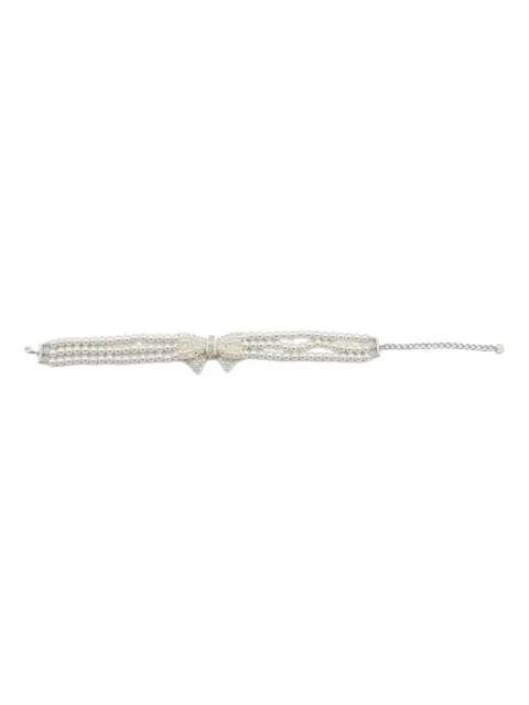 Self-Portrait pearl-embellished necklace Neutrals RS26628N