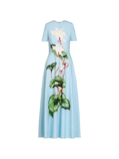 Oscar de la Renta floral-print midi dress Blue 26SN2022CCMWBU