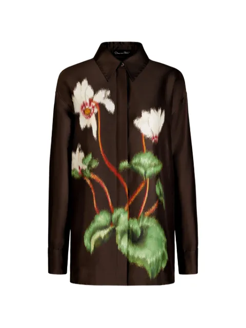 Oscar de la Renta floral blouse Brown 26SN710CMLWMA