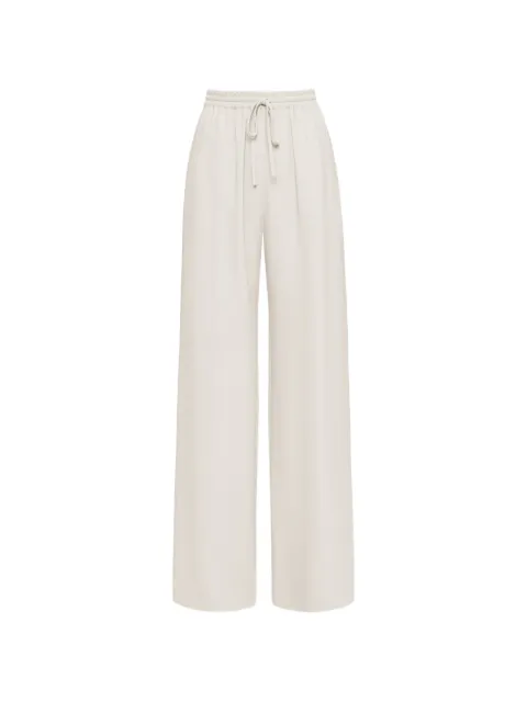 Oscar de la Renta silk georgette drawstring pant Neutrals 26SN309HSGIVR