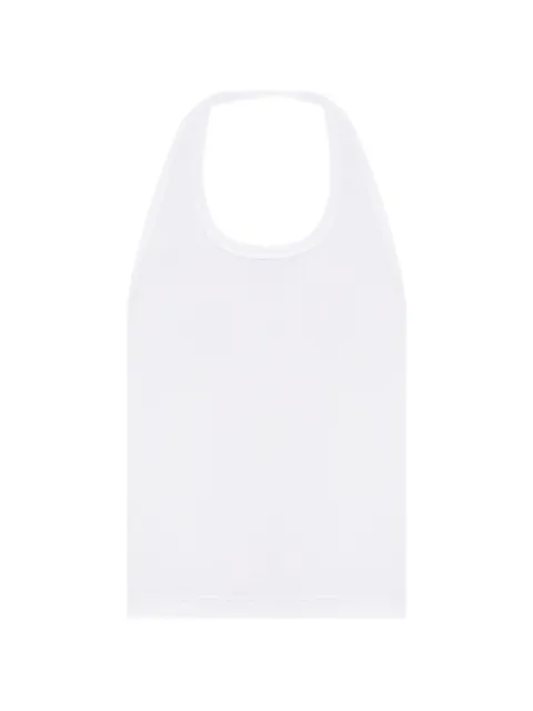 VETEMENTS Halter cotton tank top White WE76TT521W
