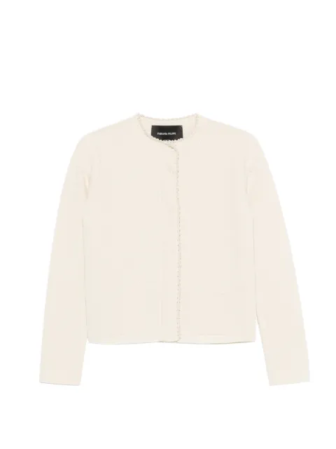 Fabiana Filippi textured-trim cardigan Neutrals GCD266F045L767