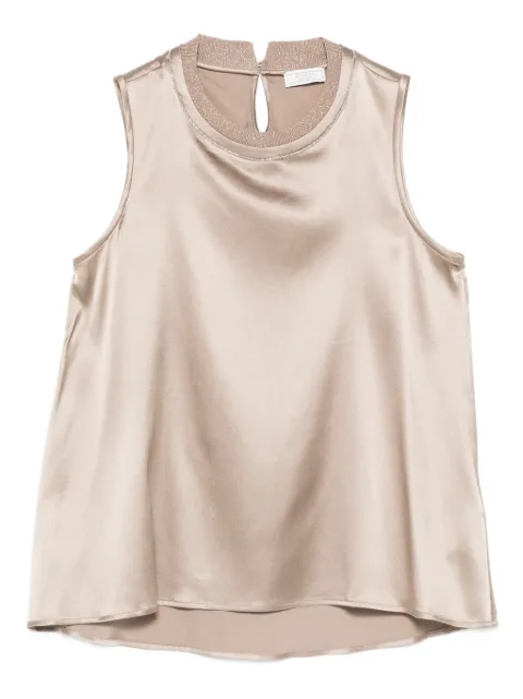 Peserico keyhole-detail top Neutrals A086272372E