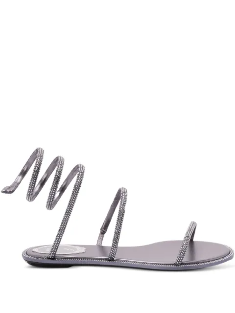 René Caovilla spiral-detail sandals Grey C12732010RN01Y358