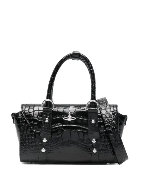 Vivienne Westwood Bettina orb-plaque embossed tote bag Black 4803001PWL0098N401