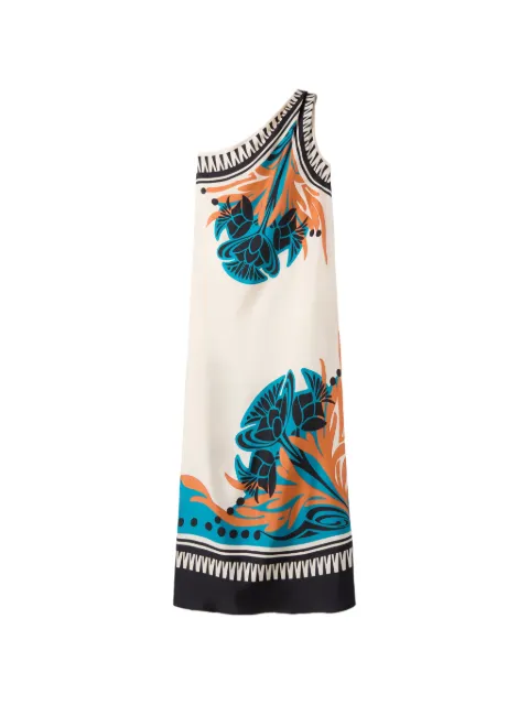 La DoubleJ Roy floral one-shoulder maxi dress Neutrals DRE0304SIL006FLO02WH04