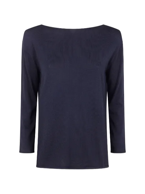 Liviana Conti boat neck knitwear Blue F6SA09