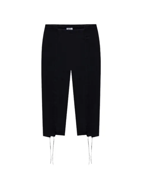 VETEMENTS Cut-Up Capri cotton trousers Black WE76SP519B