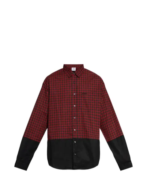 VETEMENTS Splitted cotton shirt Red ME76SH033RB
