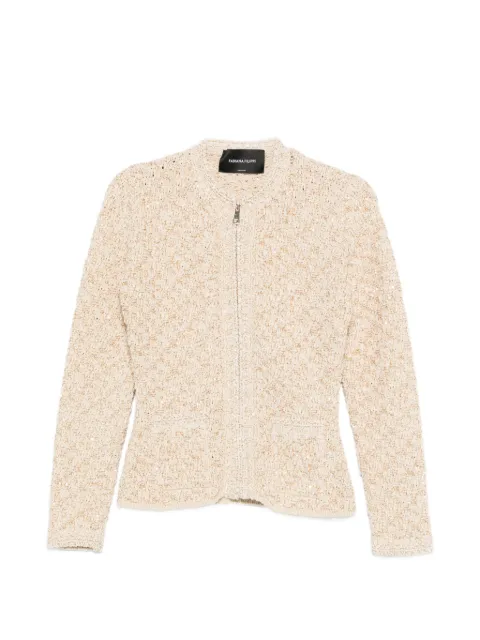 Fabiana Filippi zip-up fitted jacket Neutrals CD266F206L741