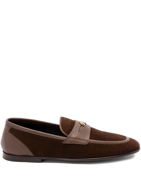 Dolce & Gabbana split calfskin slippers Brown A50741A0084