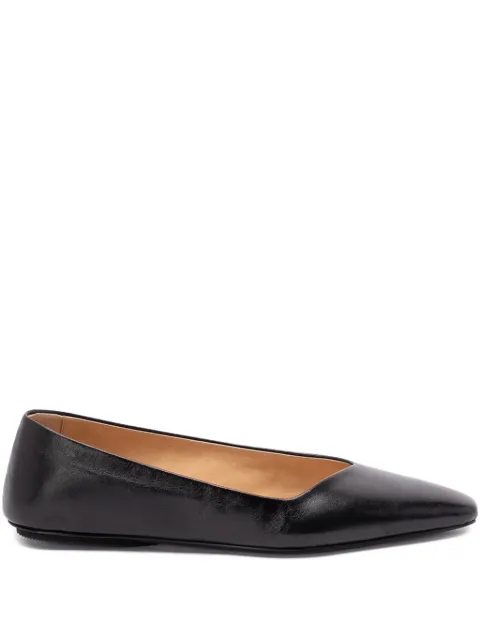 Marsèll pointed-toe leather ballet flats Black MW8770P015