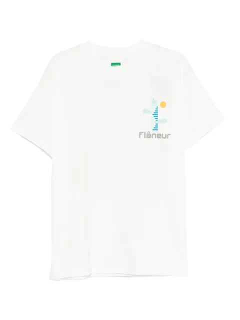 FLÂNEUR Festival Map graphic-print T-shirt White FTSH165