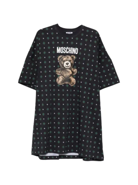 Moschino bear-print mini dress Black EA04390541