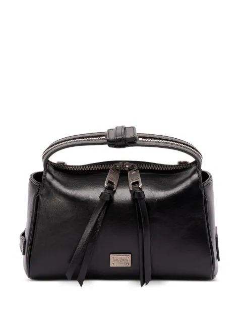 Dolce & Gabbana mini Vittoria calfskin handbag Black BB7889AW118