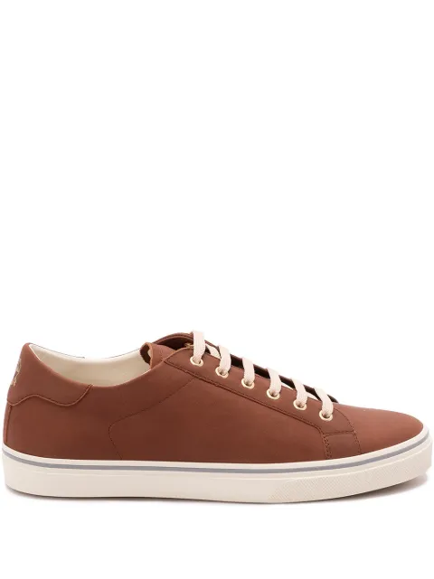 Brunello Cucinelli leather lace-up fastening sneakers Brown MZUSNUZ341C8207