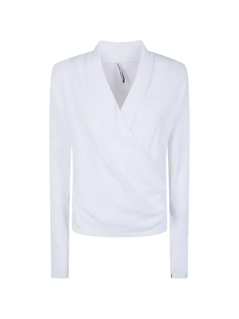Liviana Conti V-neck wrap knitwear White F6SA30